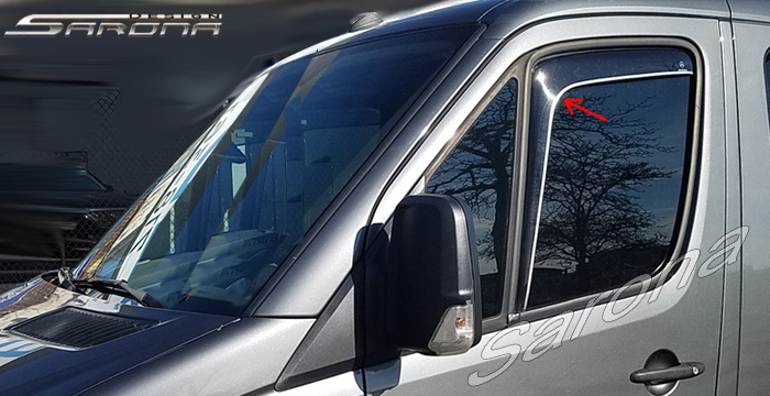 Custom Mercedes Sprinter  Van Rain Visors (2007 - 2018) - $120.00 (Part #MB-001-RV)